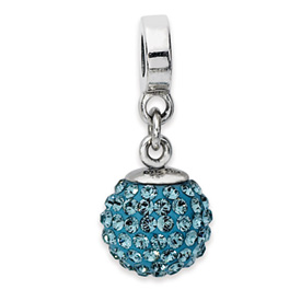 Reflection Beads Sterling Silver December Swarovski Elements Ball Dangle Bead