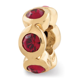 Reflection Beads Sterling Silver and Gold-plated July Swarovski Elements Bead