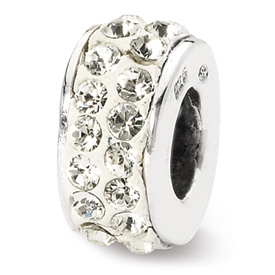 Reflection Beads Sterling Silver April Double Row Swarovski Elements Bead