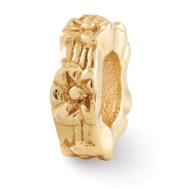 Reflection Beads Sterling Silver and Gold-plated Floral Spacer Bead