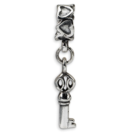 Reflection Beads Sterling Silver Key Dangle Bead