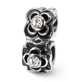 Reflection Beads Sterling Silver CZ Connector Bead
