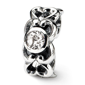 Reflection Beads Sterling Silver CZ Connector Bead