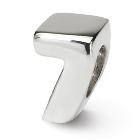 Reflection Beads Sterling Silver Kids Numeral 7 Bead