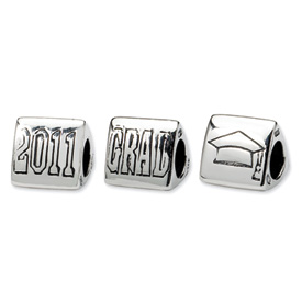 Reflection Beads Sterling Silver Grad 2011 Trilogy Bead