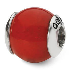 Reflection Beads Sterling Silver Red Quartz Stone Bead