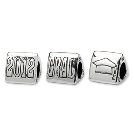 Sterling Silver Reflections Grad 2012 Trilogy Bead