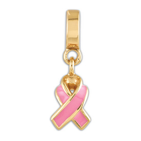 Reflection Beads Sterling Silver and Gold-plated Enameled Awareness Dangle Bead