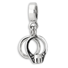Reflection Beads Sterling Silver Bridal Rings Dangle Bead