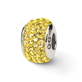 Reflection Beads Sterling Silver  Gold Full Swarovski Elements Bead