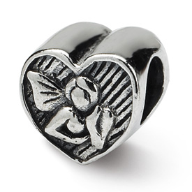 Reflection Beads Sterling Silver Angel Heart Bead
