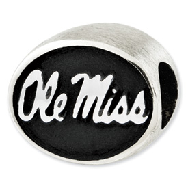 University of Mississippi Sterling Silver Collegiate Bead