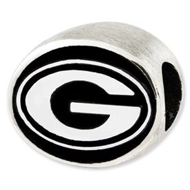 University of Georgia Sterling Silver Collegiate Bead