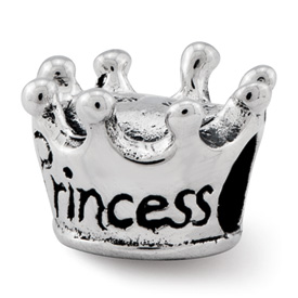 Reflection Beads Sterling Silver Kids Princess Crown Bead