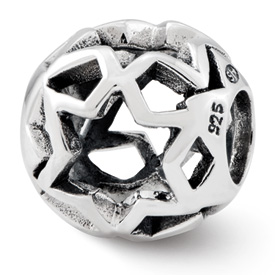 Reflection Beads Sterling Silver Stars Bali Bead