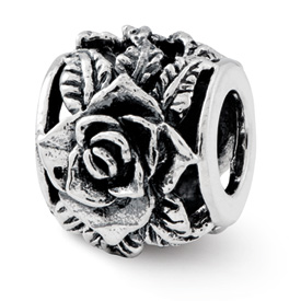 Reflection Beads Sterling Silver Rose Bali Bead