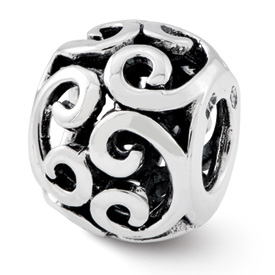 Reflection Beads Sterling Silver Bali Bead