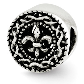 Reflection Beads Sterling Silver Fleur de lis Bead