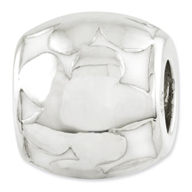 Reflection Beads Sterling Silver White Enameled Flowers Bead