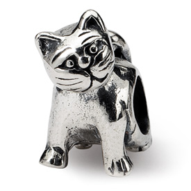 Reflection Beads Sterling Silver Cat Bead