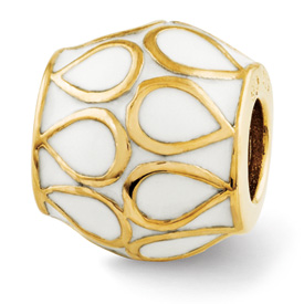 Reflection Beads Sterling Silver Gold-plated and Enameled Bali Bead