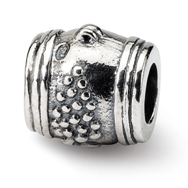 Reflection Beads Sterling Silver Grape Barrel Bead