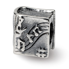 Reflection Beads Sterling Silver Music Book Bead