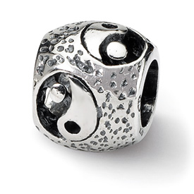 Reflection Beads Sterling Silver Yin Yang Bead