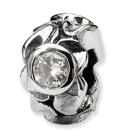 Reflection Beads Sterling Silver CZ Bead