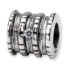 Reflection Beads Sterling Silver CZ Bead
