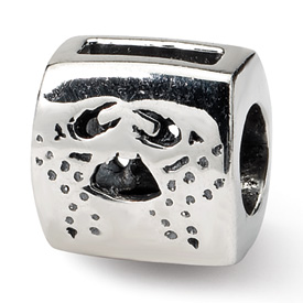 Reflection Beads Sterling Silver Cancer Zodiac Antiqued Bead