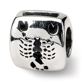 Reflection Beads Sterling Silver Scorpio Zodiac Antiqued Bead