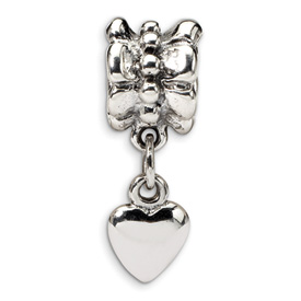 Reflection Beads Sterling Silver Heart Dangle Bead