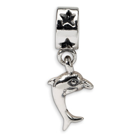 Reflection Beads Sterling Silver Dolphin Dangle Bead