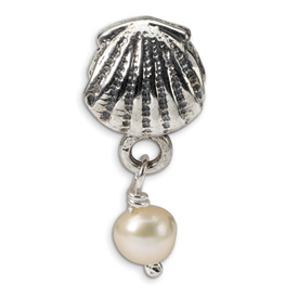 Reflection Beads Sterling Silver Shell Freshwater Cultured Pearl Dangle Bead