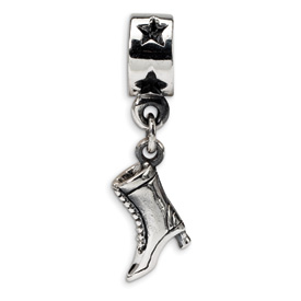 Reflection Beads Sterling Silver High Heel Boot Dangle Bead