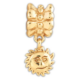 Reflection Beads Sterling Silver and Gold-plated Sun Dangle Bead