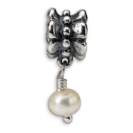 Reflection Beads Sterling Silver Cultured Pearl Dangle Bead