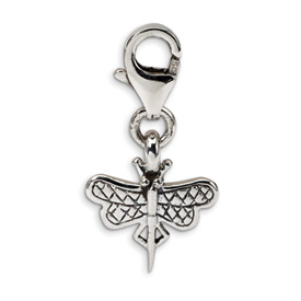 Reflection Beads Sterling Silver Dragonfly Click-on for Bead