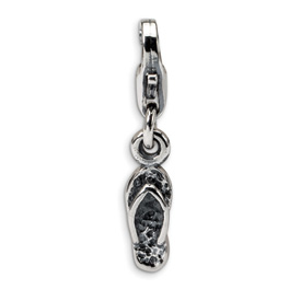 Reflection Beads Sterling Silver Flip Flop Click-on for Bead