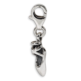 Reflection Beads Sterling Silver Ballet Slipper Click-on for Bead