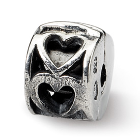 Reflection Beads Sterling Silver Kids Heart Clip Bead