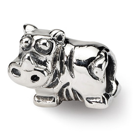 Reflection Beads Sterling Silver Kids Hippo Bead
