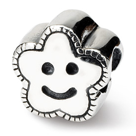 Reflection Beads Sterling Silver Kids Smiley Flower Bead