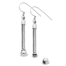 Reflection Beads Sterling Silver Long Earrings
