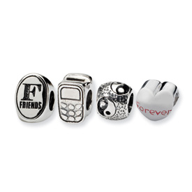 Reflection Beads Sterling Silver  Best Friends Boxed Bead Set
