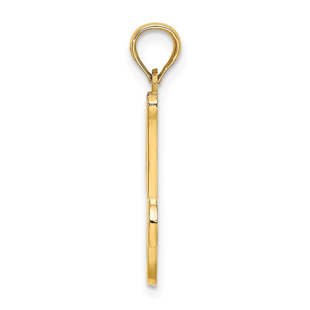 10k Yellow Gold Polished J Script Initial Pendant EBay