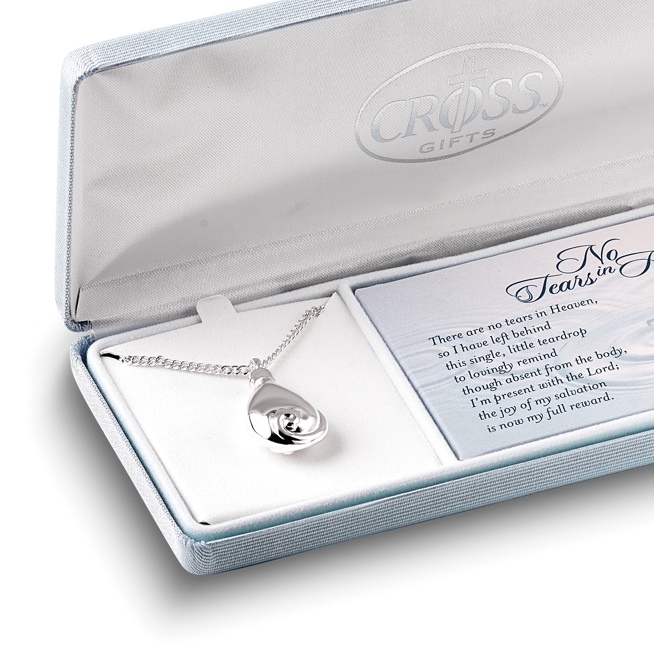 Silver-plated No Tears In Heaven Memorial Urn Ash Holder