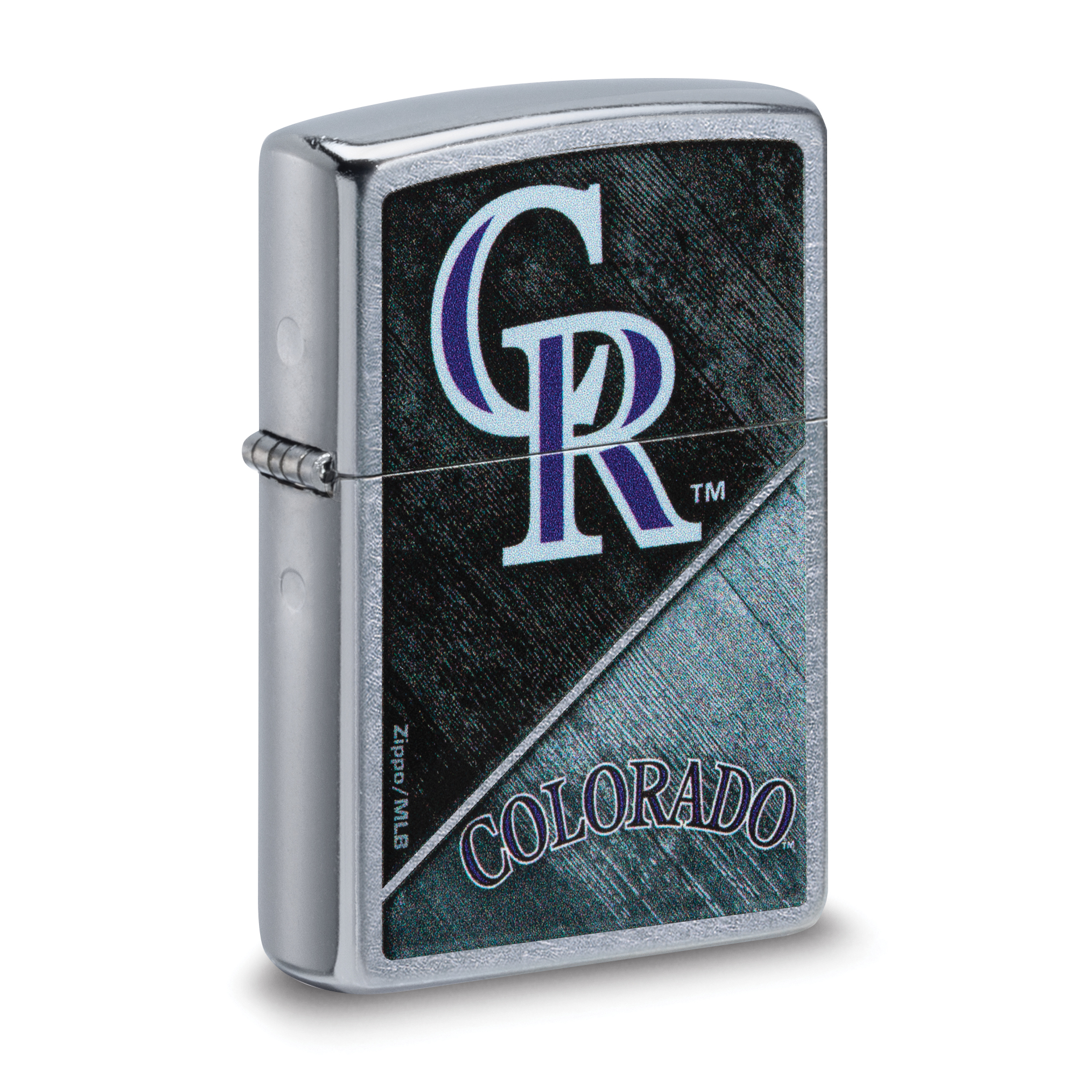 Zippo メジャー Zippo Street Chrome Colorado Rockies Color Image MLB Lighter