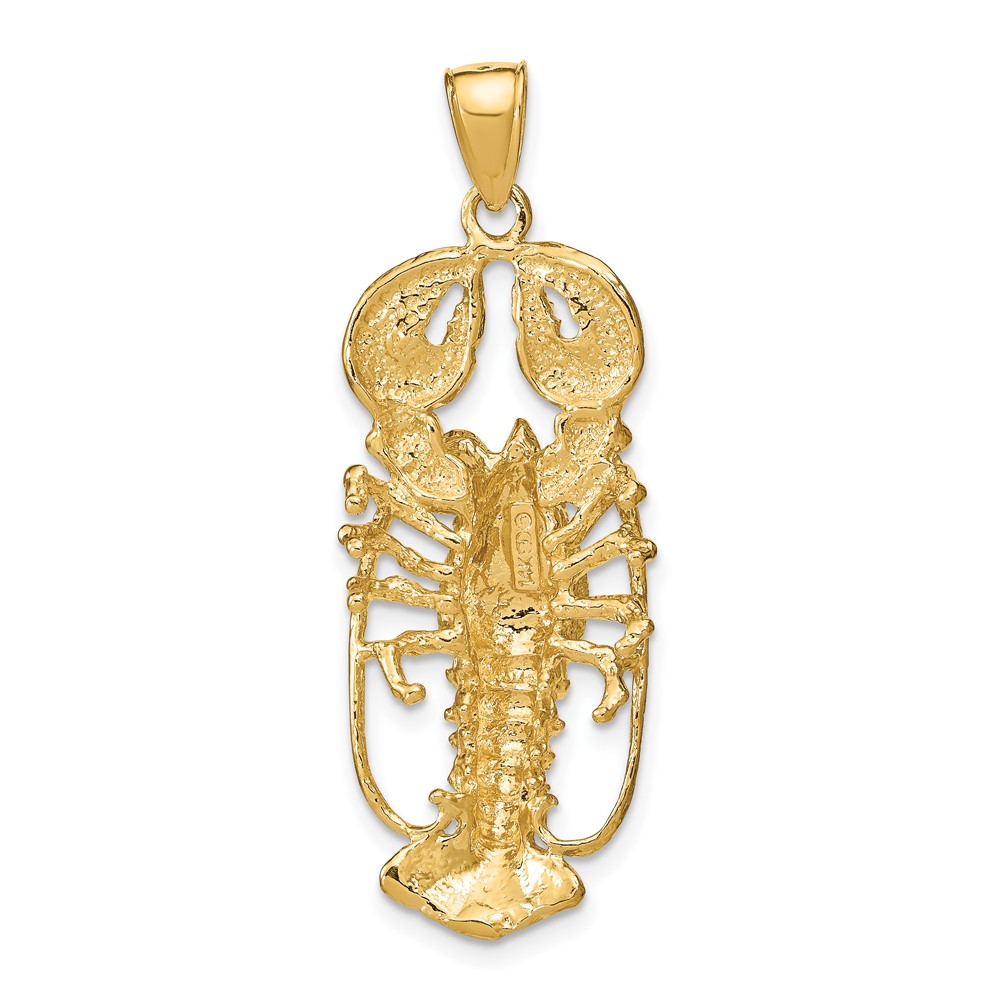 14K Yellow Gold Lobster Pendant K7787 63721803565 eBay